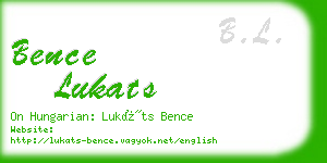 bence lukats business card
